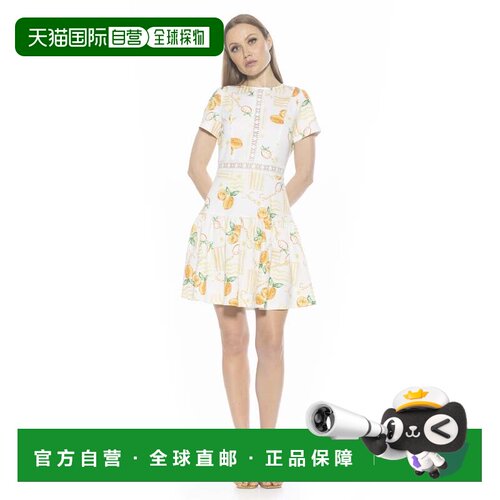 自营alexia admorAlexa Short Sleeve Dress - lemoncello 美国奥