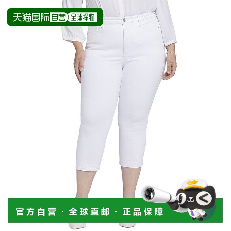 自营 NYDJ Chloe Optic白色七分裤-白色 美国奥莱直发牛仔裤