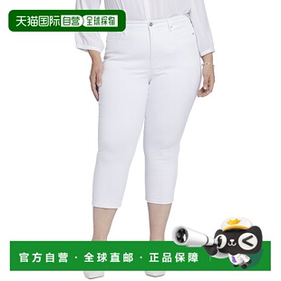 NYDJ 美国奥莱直发牛仔裤 Chloe 白色 Optic白色七分裤 自营