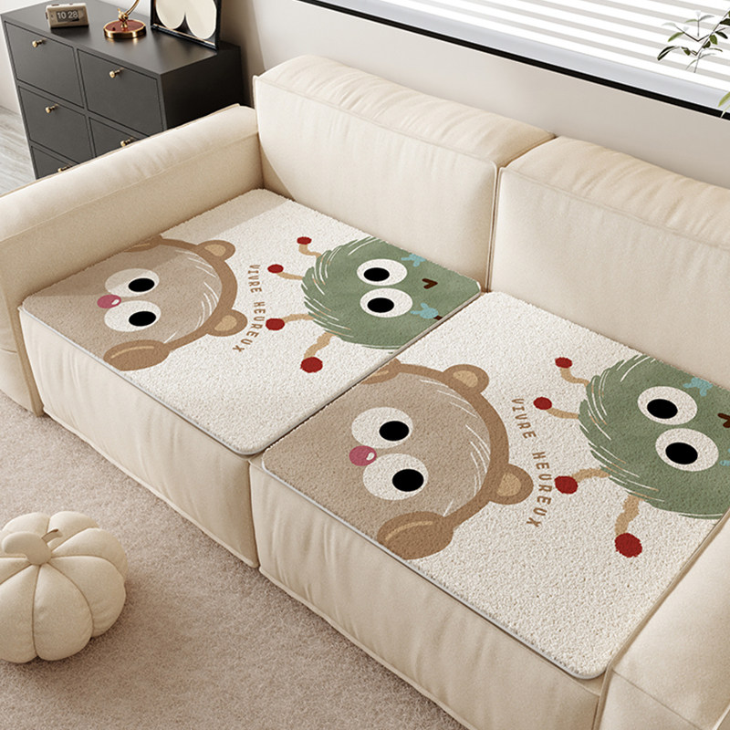 新款沙发坐垫秋冬保暖毛绒卡通真皮直排沙发垫可爱加厚盖布巾椅垫,居家布艺,椅垫,淘宝优惠券,粉丝福利购,淘宝优惠卷