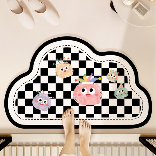 锦凡硅藻泥卡通浴室厕所门口