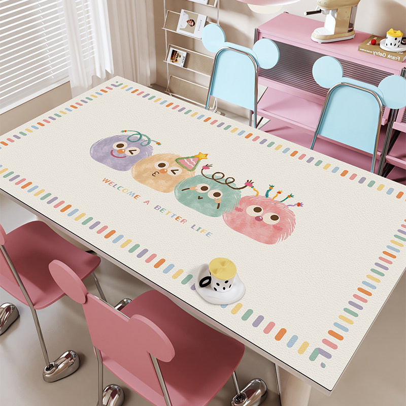 卡通桌布餐桌垫防油防水免洗学习书桌垫防烫垫茶几垫桌面保护垫子,居家布艺,桌布,淘宝优惠券,粉丝福利购,淘宝优惠卷