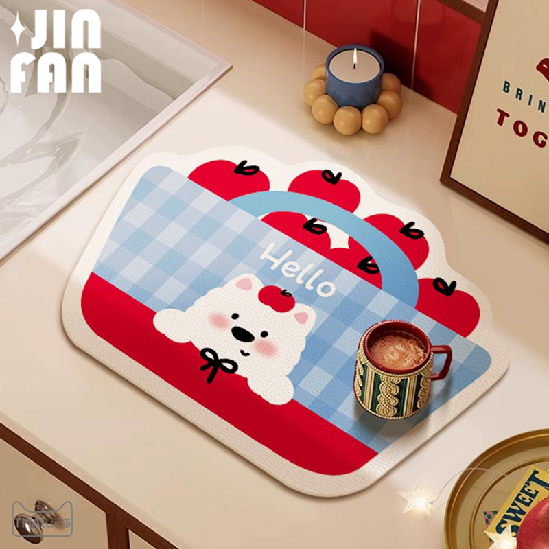 厨房硅藻泥沥水垫台面吸水垫