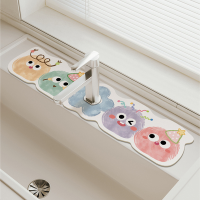卡通水龙头吸水垫硅藻泥