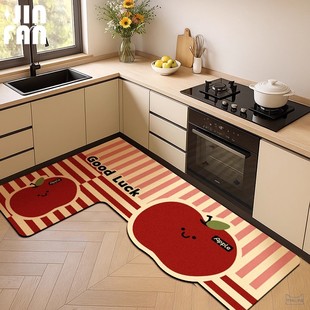 可爱异形厨房L型地垫耐脏防滑吸水脚垫硅藻泥家用软垫专用垫新款