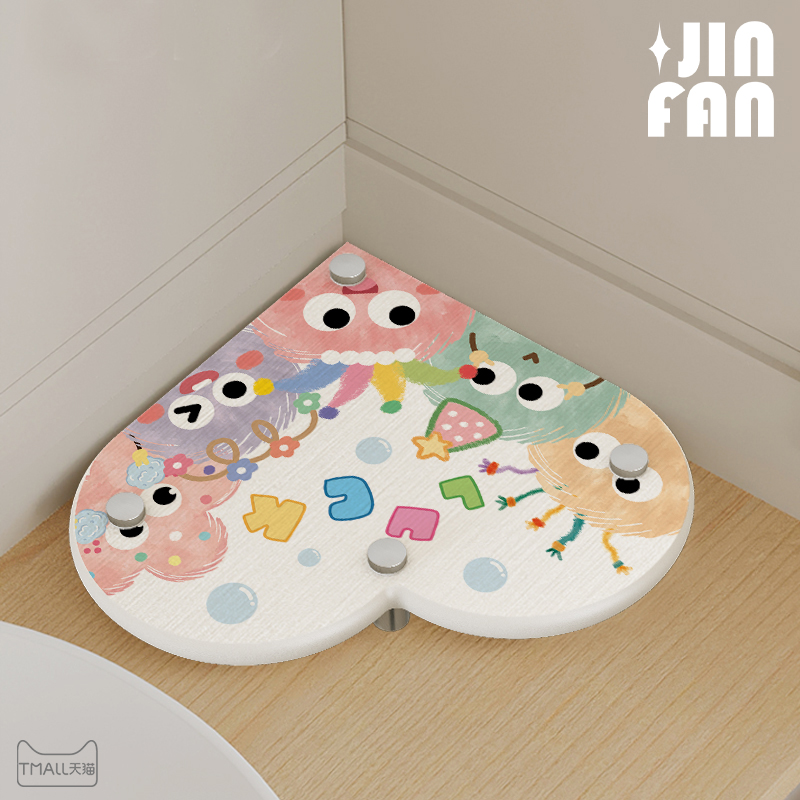 卡通心型浴室置物架硬硅藻泥