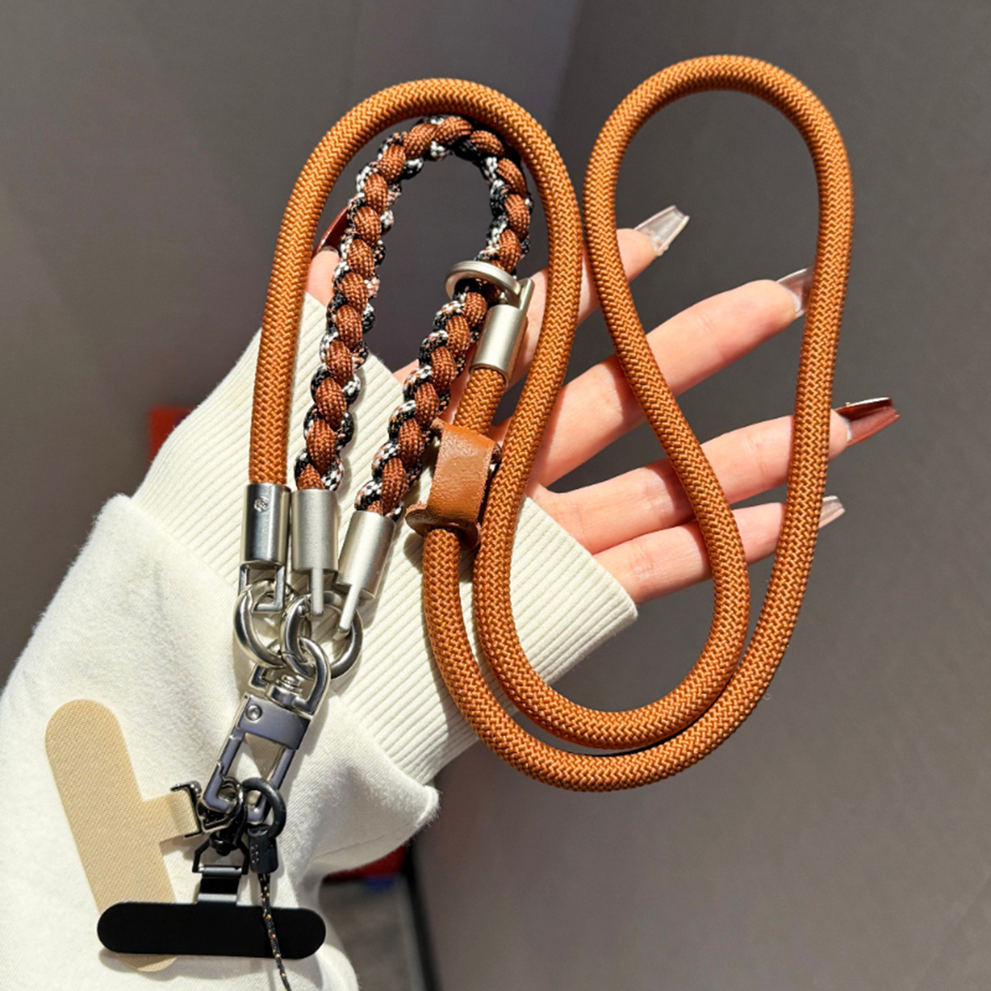 原创户外三用多功能可调节手机挂绳挂脖编织手腕可斜挎时尚防丢百搭耐