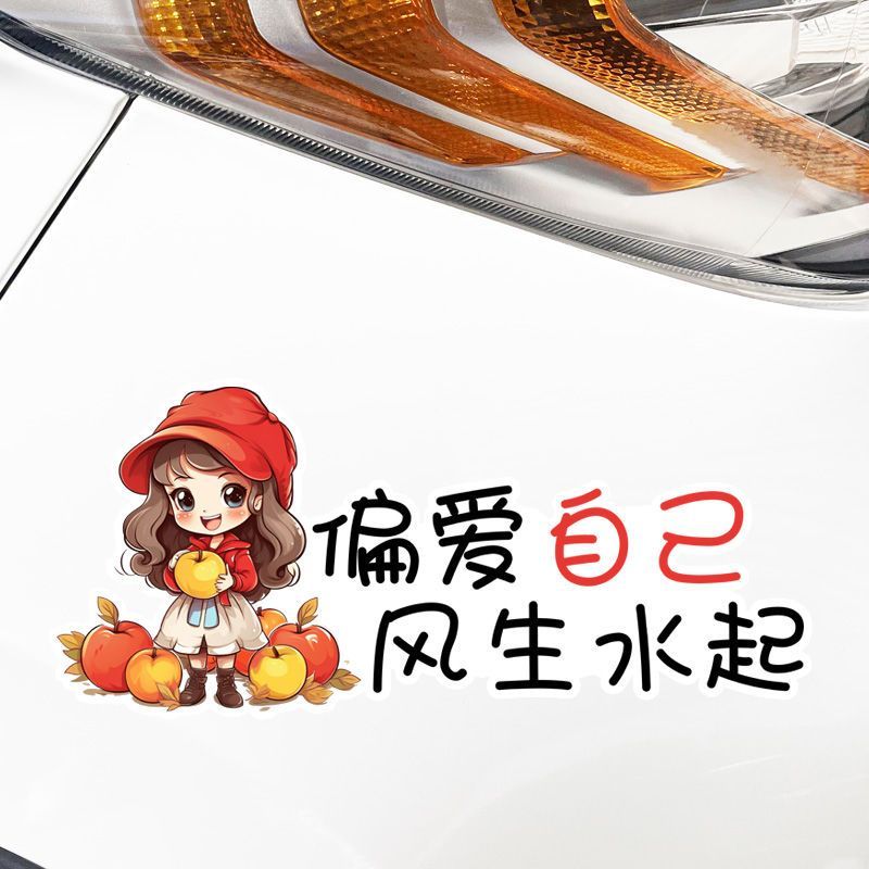 偏爱自己风生水起汽车电动车贴纸