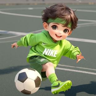 绿茵少年踢足球系列高清海报墙贴画电动汽车卧室划痕防水装 饰贴纸
