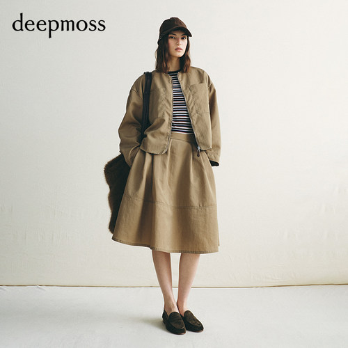 【deepmoss】2026秋冬新款浮松间沙休闲短夹克外套