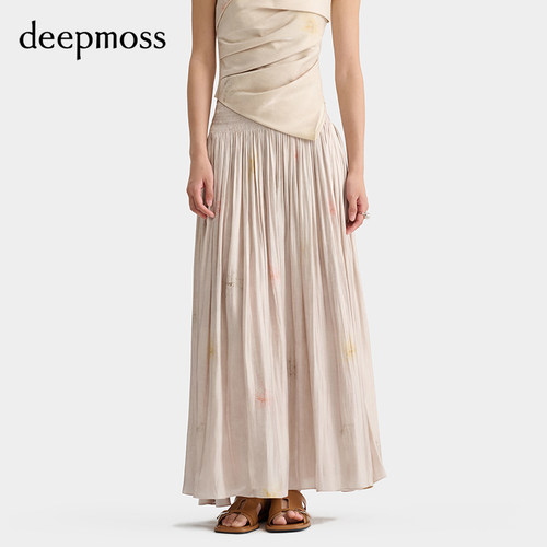 deepmoss水泽打揽高腰长半裙