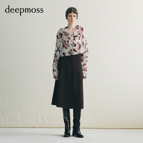 【deepmoss】2026秋冬新款幻鸟螺壳交叠上衣