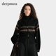 博主同款 deepmoss 2025秋冬费尔岛羊毛混纺针织外套