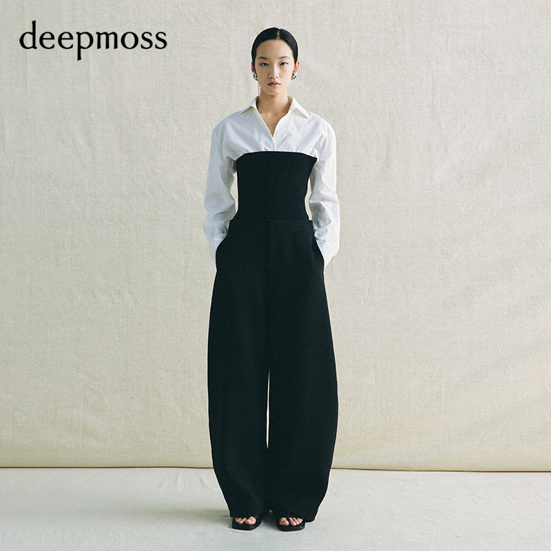 【deepmoss】2026春夏新品雾黑简约针织抹胸