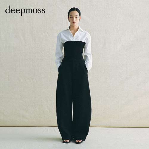 deepmoss雾黑简约针织抹胸