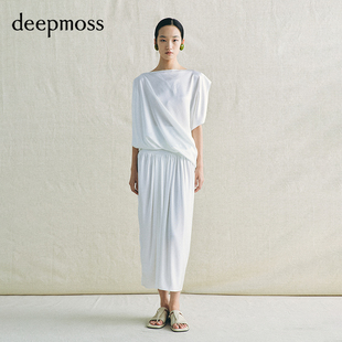 【deepmoss】2026春夏新款云母柔浪软雕塑短袖T恤上衣