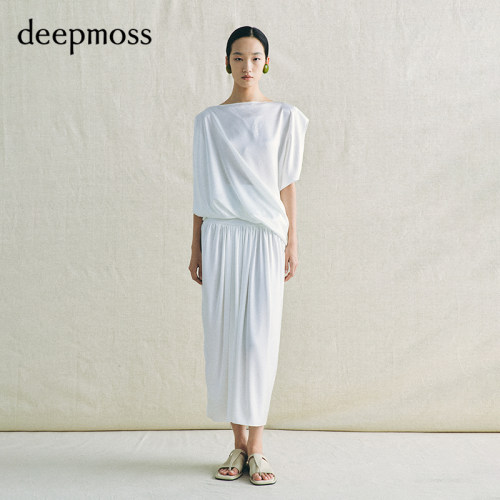 【deepmoss】2026春夏新款云母柔浪软雕塑短袖T恤上衣