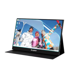 适用于艾冠15.6寸六维鲨便携式显示器贴膜安美酷软膜定制英特盒14寸显为外接屏保护膜防蓝光触摸屏钢化膜13.3