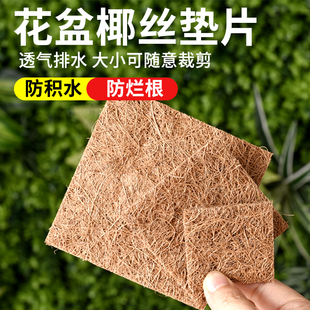 花盆底孔垫片花盆底孔垫网椰丝垫片防漏土透气多肉植物园艺盆底垫