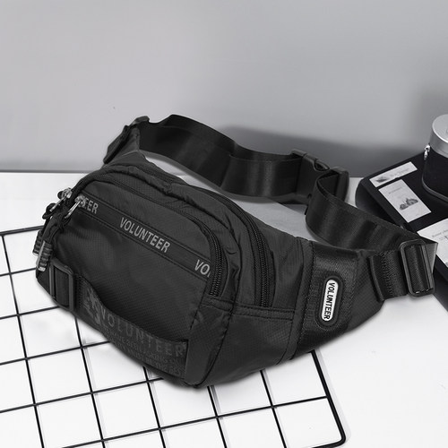 男士多层腰包轻便运动单肩斜挎包