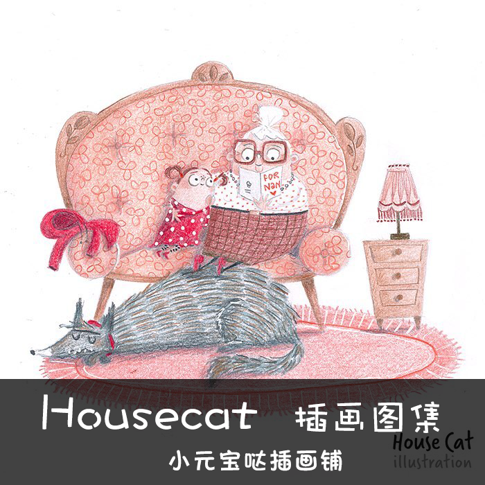 欧美儿童插画蜡笔彩铅板绘临摹参图集Ps趣味手绘卡通人物素材推荐