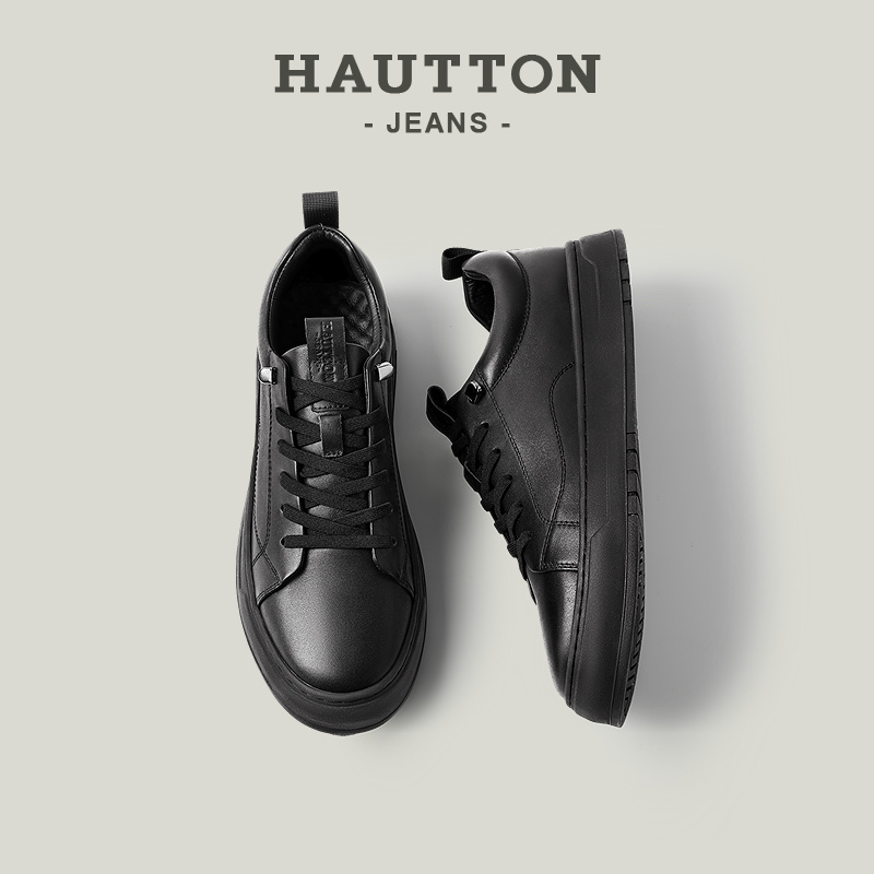HauttonJeans黑色板鞋