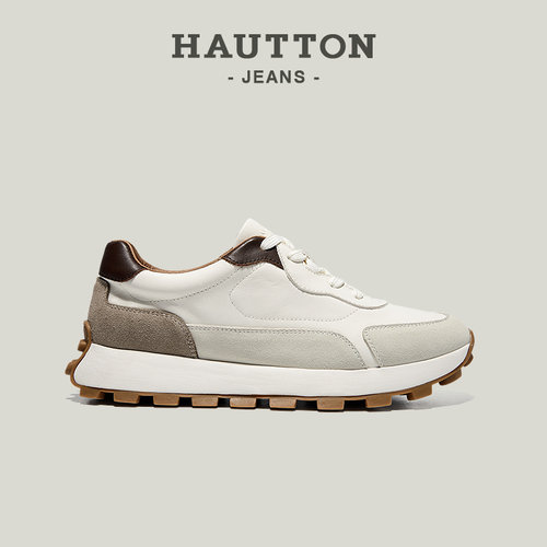 HauttonJeans小白鞋男休闲运动鞋