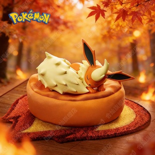 正版宝可梦系列火伊布睡姿盲盒潮玩周边手办水伊布可爱玩偶摆件女