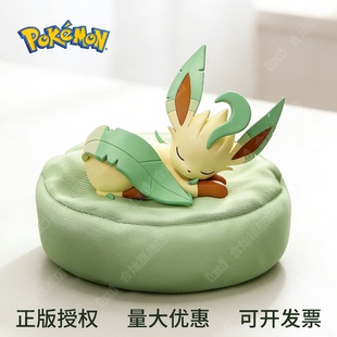 正版宝可梦叶伊布睡姿系列收藏手办玩具盲盒潮玩摆件动漫周边礼物