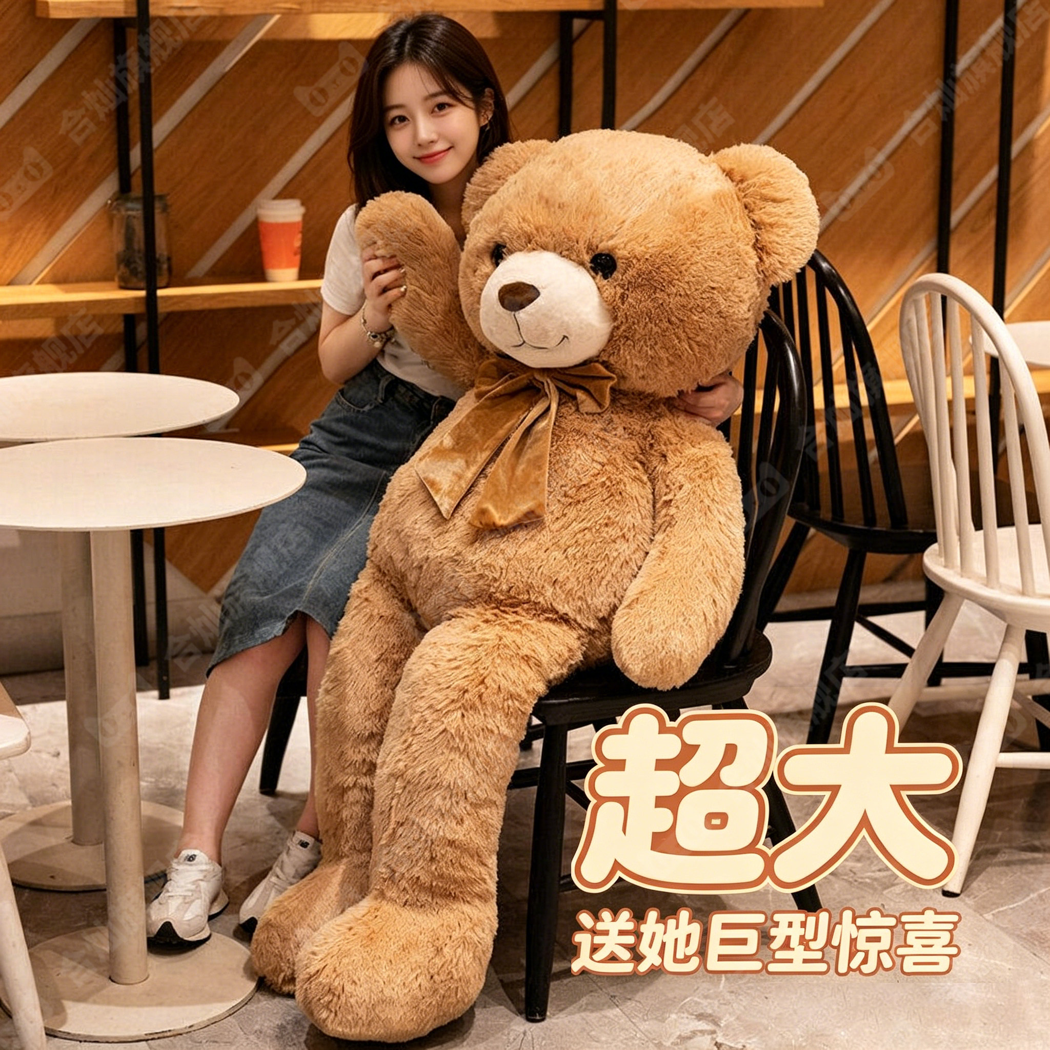 可爱泰迪熊公仔毛绒玩具超大号大熊玩偶送女生日礼物儿童睡觉抱枕