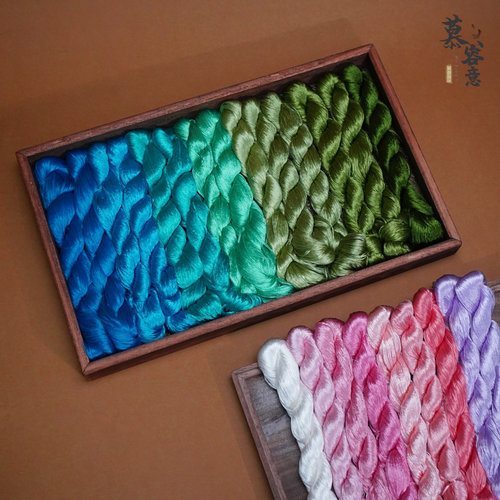 非遗绒花专用无捻蚕丝线重磅6A级