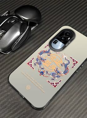 适用OPPOReno10手机壳新款reno10pro保护套磨砂龙年reno9/8/7/6彩银壳防摔T/Z/PRO/pro+/Lite高级感超薄全包