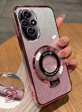 适用华为荣耀200手机壳honor200pro保护硅胶套ELI一AN00全包防摔透明软壳ELP带支架por男女超薄pr0新款轻奢高