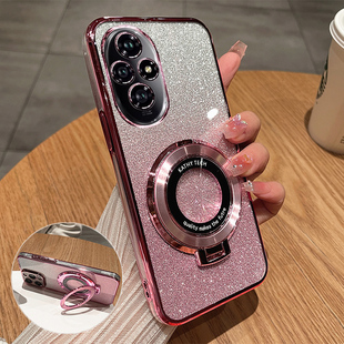 适用华为荣耀200手机壳honor200pro保护硅胶套ELI一AN00全包防摔透明软壳ELP带支架por男女超薄pr0新款 轻奢高