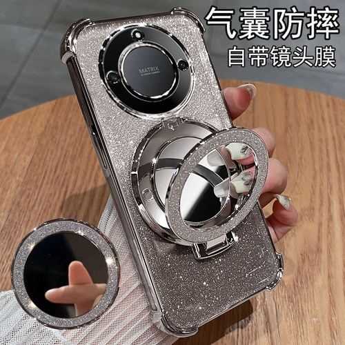 适用华为荣耀X40镜头膜气囊壳