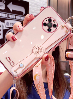 适用华为mate40E手机壳mete40e腕带保护m40硅胶套e5g镜头全包防摔OCE一AN50软壳10女meta个性mt网红新款挂绳i