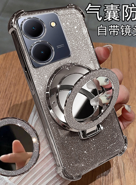 适用vivoy78手机壳vivo保护y78m硅胶套5G镜头全包V2278A气囊防摔透明vovoy带支架viviy新款女viv0高颜值785g