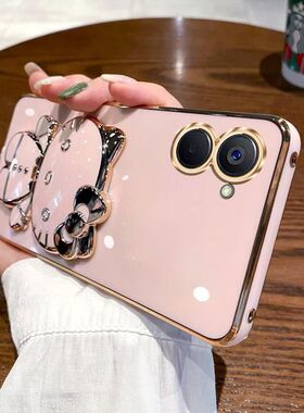 适用真我10s手机壳realme10s保护5G硅胶套RMX3617带补妆镜oppo全包防摔s5g软壳reaime女新款网红可爱支架新品