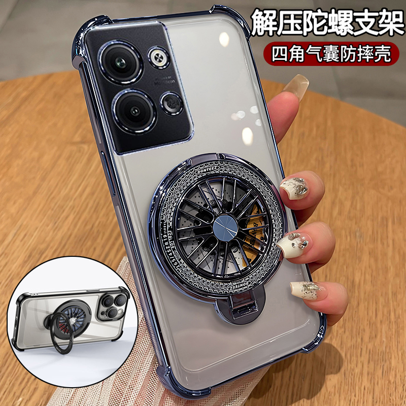 适用opporeno9手机壳reno9pro透明oppo保护硅胶套5G气囊全包防摔软opopreno新款外壳por男女reon9带支架95g曲