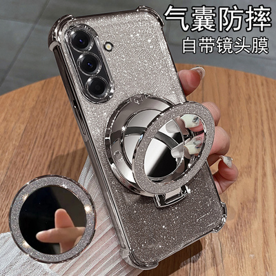 适用三星A56手机壳自带镜头膜