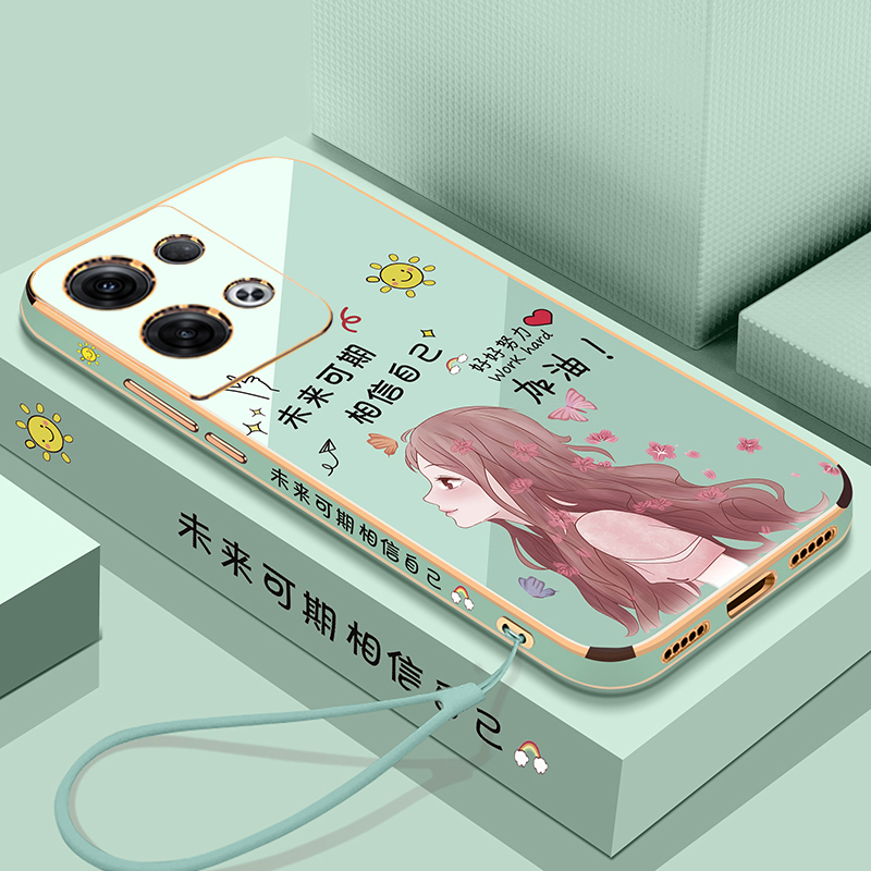 opporeno8pro十硅胶可爱手机外壳