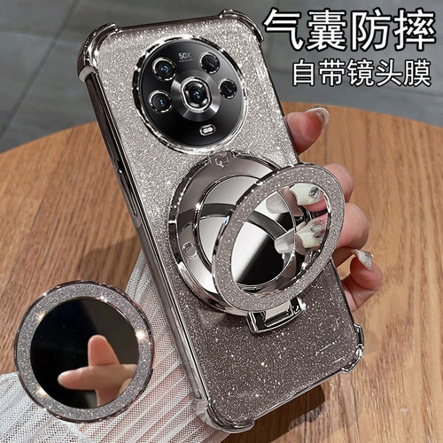 华为荣耀magic4自带镜头膜气囊壳