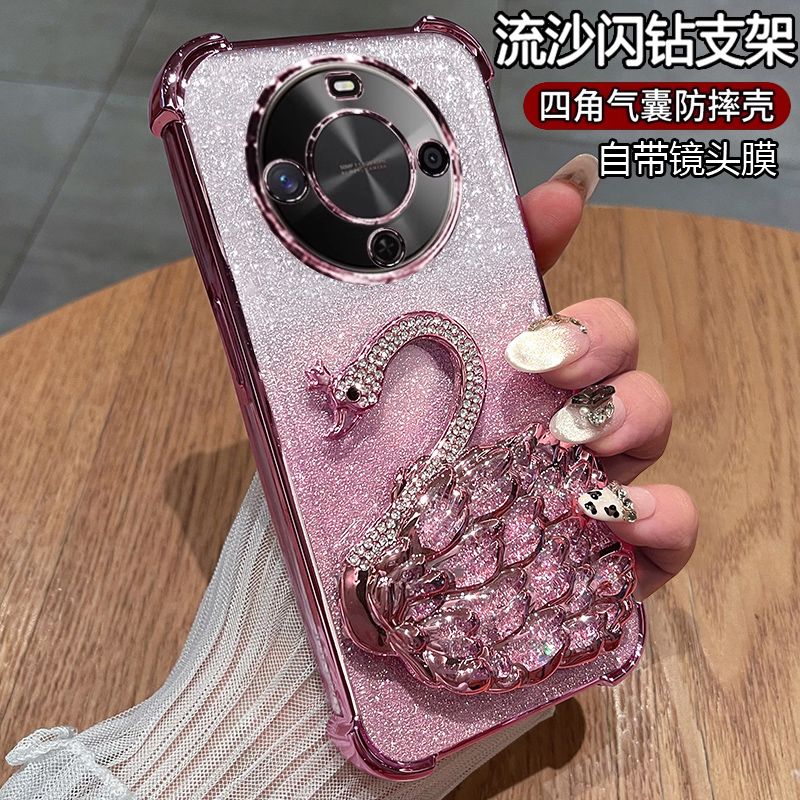 适用华为麦芒30手机壳智选芒麦30保护5G硅胶套TYH641M全包防摔曲面屏305g透明软壳三十女新款高级感带支架高