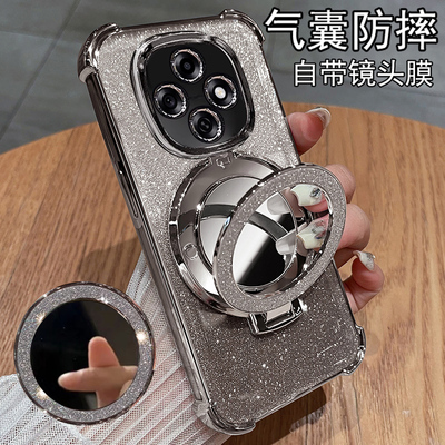 适用oppoA6pro手机壳带镜子支架