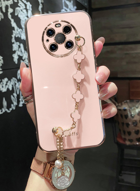 适用华为mate40E手机壳mete40e保护m40硅胶套e5g带手链条全包防摔OCE一AN50软壳10外壳meta女网红mt新款创意