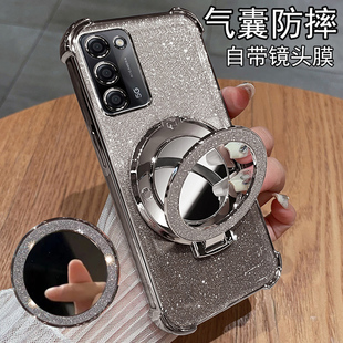 适用oppoA55手机壳oppo保护A55s硅胶套5G镜头全包opa气囊防摔oppa透明软555g带镜子s5g女款0pp0高颜值PEMM00