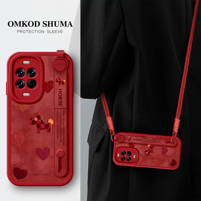 美赞仕爱心小马适用华为nova14手机壳新款nova13腕带nova12支架pro斜挎nova可背10挂绳女生防摔保护套高级感