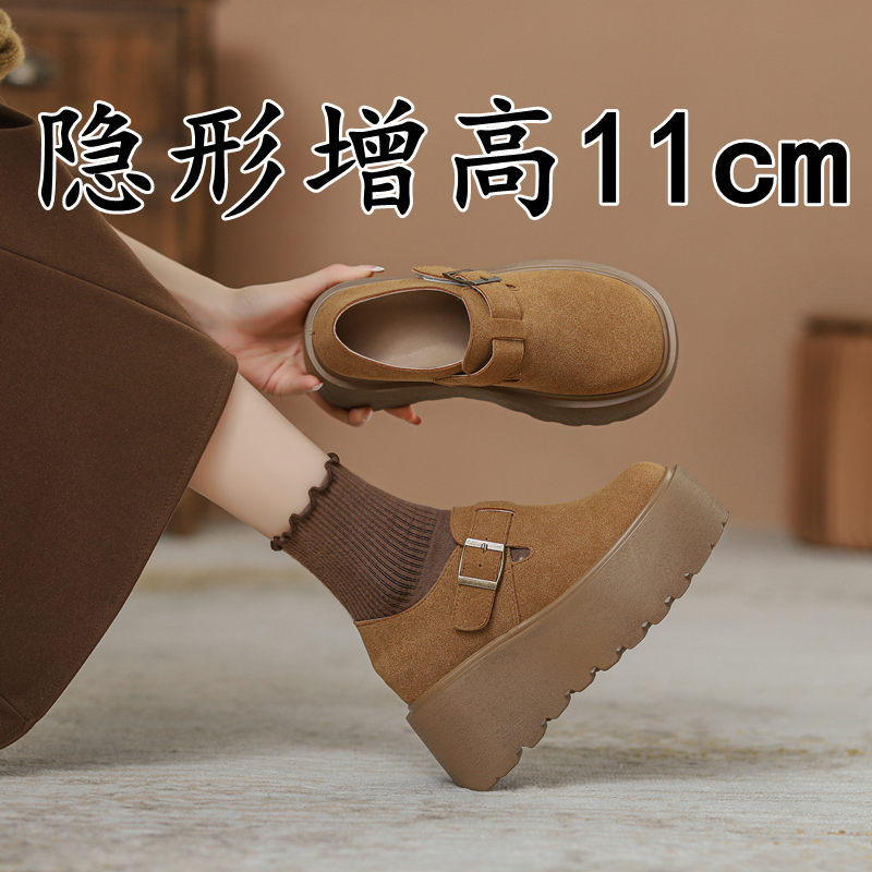 小个子真皮勃肯鞋女秋冬