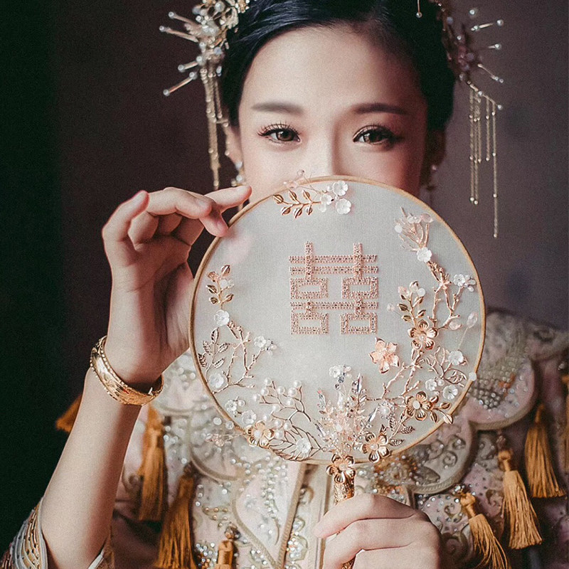 Yi Fu iffo circular fan wedding finished product Antiquity Chinese style bride diy Material package Xiu Hi word marryin the Flower delivery/Flowers simulation/Plants gardening , Wedding flower arrangement , Bride holding flowers  category - from Buy2taobao.com to provide professional Taobao agent buy service