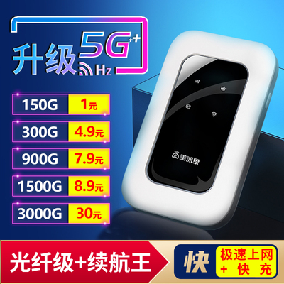 移动4g随身wifi6纯无限流量上网卡免插卡三网通无预存0月租联通电信手机网卡全国通用车载流量5G热点路由器